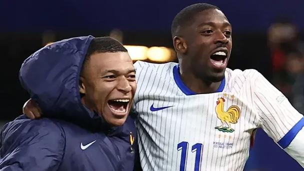 登贝莱时隔三年半再送法国队助攻 三度喂饼姆巴佩