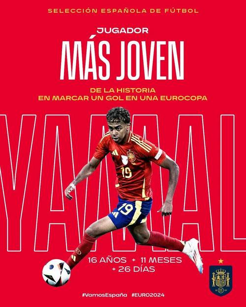 西班牙官方发布纪念海报 恭贺莫斯克拉国家队首秀